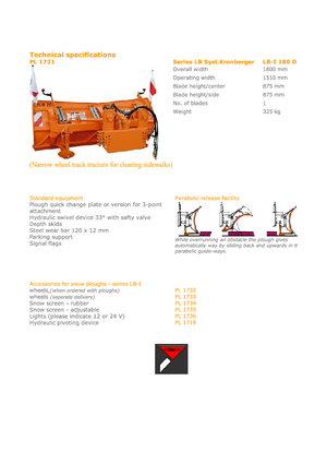 Snježni plugovi Laki Hydrac LB I 180
