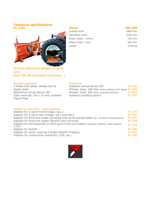Snježni plugovi Laki Hydrac UNI 290