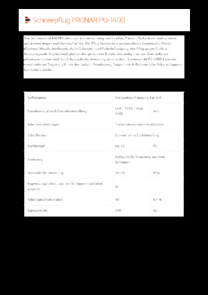 Snježni plugovi s okretnim preklopima Pronar PU 1400