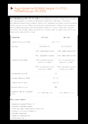 Snježni plugovi s okretnim preklopima Pronar PU 2100