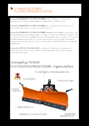 Snježni plugovi s okretnim preklopima Pronar PUV 1350M