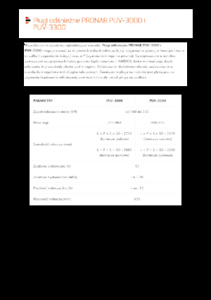 Snježni plugovi s okretnim preklopima Pronar PUV 3300