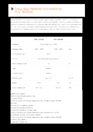 Snježni plugovi s okretnim preklopima Pronar PUV 3600HD