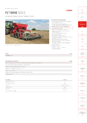 Strojevi za sjetvu Unia FS T Drive 1500/3