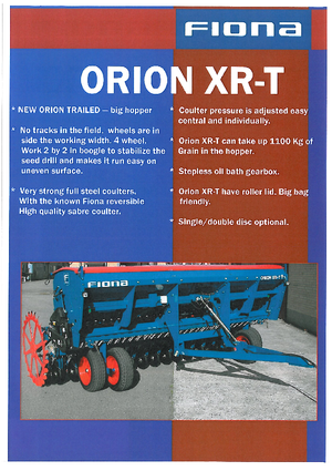 Strojevi za sjetvu Fiona Orion 3,0 XR