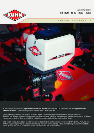 Strojevi za sjetvu Kuhn SH 1120 Isobus