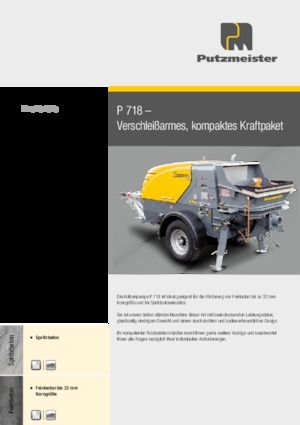 Stacionarne betonske pumpe Putzmeister P 718 SD