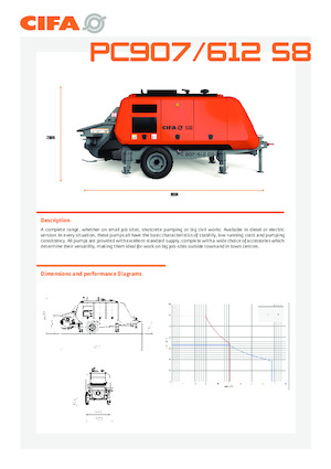 Stacionarne betonske pumpe CIFA PC 612