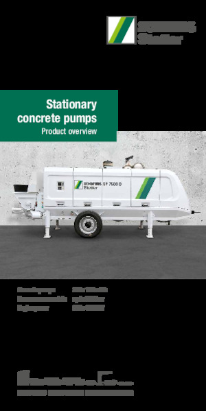 Stacionarne betonske pumpe SCHWING-Stetter SP 9500 E Container