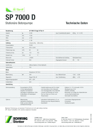 Stacionarne betonske pumpe SCHWING-Stetter SP 7000 D
