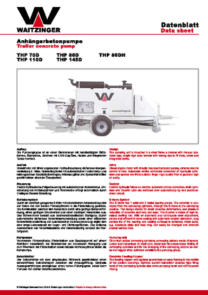 Stacionarne betonske pumpe Waitzinger THS 70 D