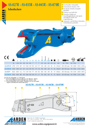Rezači čeličnog otpada Arden AS 027 R SV