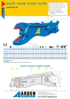 Rezači čeličnog otpada Arden AS 027 R SV
