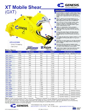 Rezači čeličnog otpada Genesis GXT 225