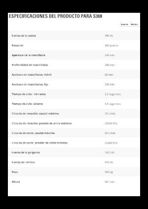 Rezači čeličnog otpada Caterpillar S308