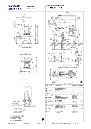 Kanalizacijske pumpe Faggiolati G 410 R6V2-M64AA2