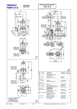 Kanalizacijske pumpe Faggiolati G 618 R3V1-S100AA2