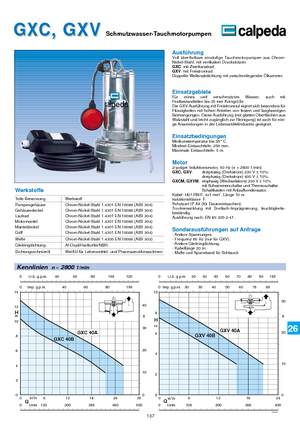 Kanalizacijske pumpe Calpeda GXV 40 B