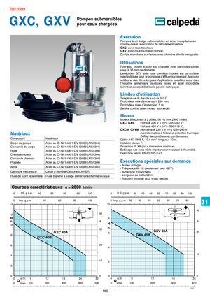 Kanalizacijske pumpe Calpeda GXC 40 A
