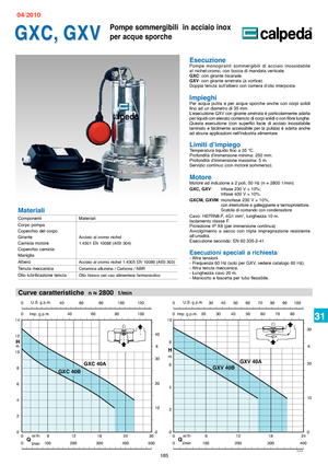 Kanalizacijske pumpe Calpeda GXV 40 B