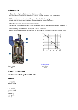 Kanalizacijske pumpe ABS-Pumpen J 15 D