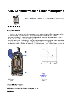 Kanalizacijske pumpe ABS-Pumpen J 5 W