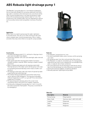 Kanalizacijske pumpe ABS-Pumpen Robusta 1