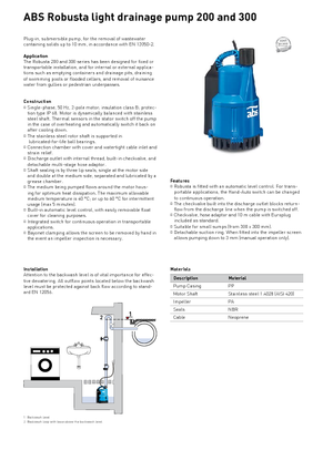 Kanalizacijske pumpe ABS-Pumpen Robusta 200 TS