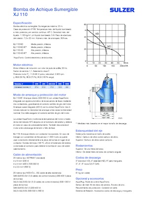 Kanalizacijske pumpe Sulzer XJ 110 ND