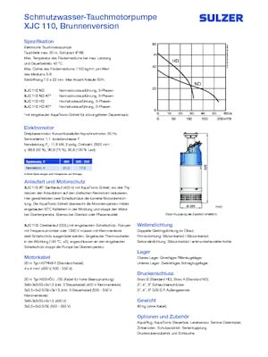 Kanalizacijske pumpe Sulzer XJC 110 HD