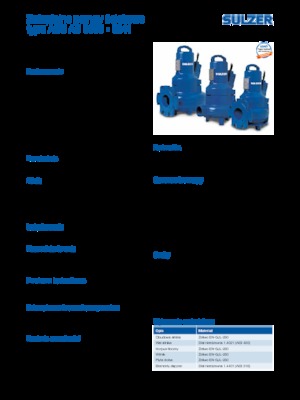Pumpe za otpadne vode Sulzer AS 0840 S 26-2 D/TKS
