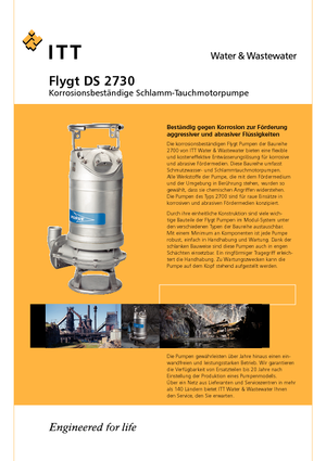Pumpe za otpadne vode Flygt-Pumpen DS 2730 LR 441