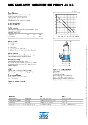 Pumpe za otpadne vode ABS-Pumpen JS 54 D