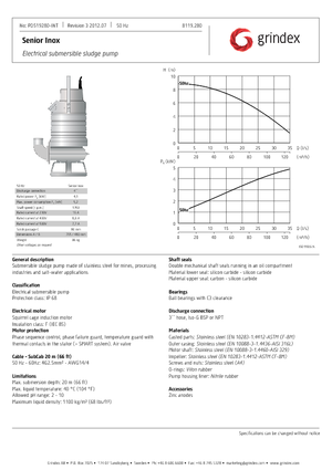Pumpe za otpadne vode Grindex Senior Inox