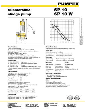 Pumpe za otpadne vode Pumpex SP 10 D