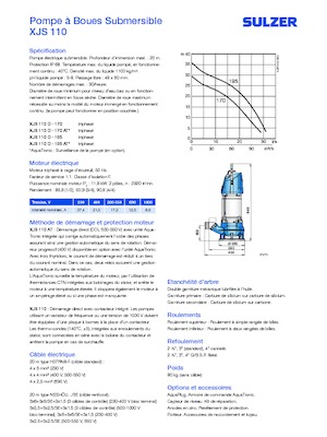 Pumpe za otpadne vode Sulzer XJS 110 D-170