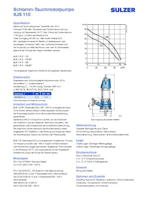 Pumpe za otpadne vode Sulzer XJS 110 D-195