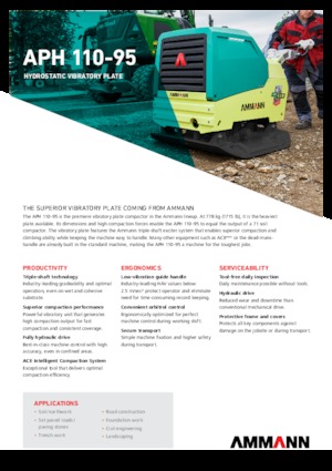 Reverzibilni kompaktori s vibracionim pločama Ammann APH 110-95 Totmann