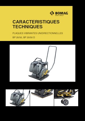 Jednosmjerni vibracioni nabijači ploča Bomag BP 20/50
