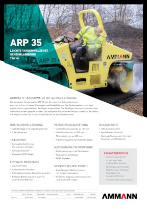 Tandem vibracijski valjci Ammann ARP 35