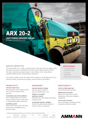 Tandem vibracijski valjci Ammann ARX 20-2
