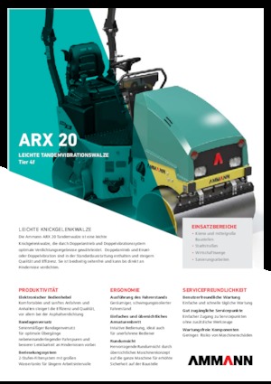 Tandem vibracijski valjci Ammann ARX 20