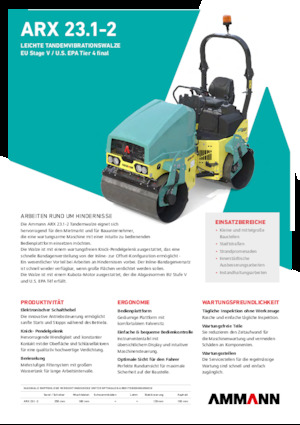Tandem vibracijski valjci Ammann ARX 23.1-2
