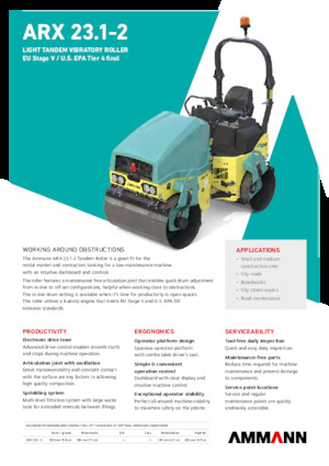 Tandem vibracijski valjci Ammann ARX 23.1-2