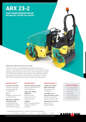 Tandem vibracijski valjci Ammann ARX 23-2 T4f