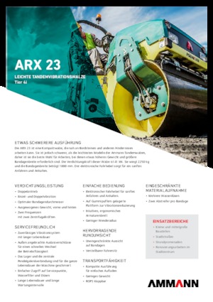 Tandem vibracijski valjci Ammann ARX 23
