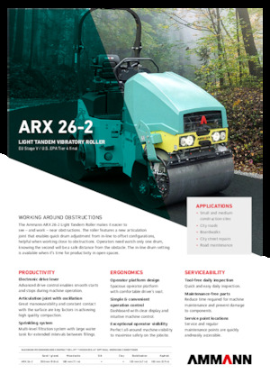 Tandem vibracijski valjci Ammann ARX 26-2