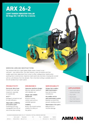 Tandem vibracijski valjci Ammann ARX 26-2 T4f