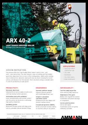 Tandem vibracijski valjci Ammann ARX 40-2