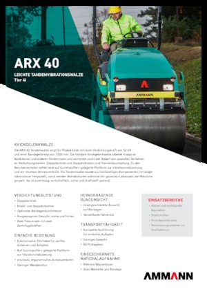 Tandem vibracijski valjci Ammann ARX 40